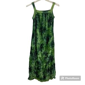 Funky People green tie dye velvet Maxi dress fairycore